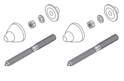 Koňařík súprava na upevnenie pisoárov M10x120mm, chróm